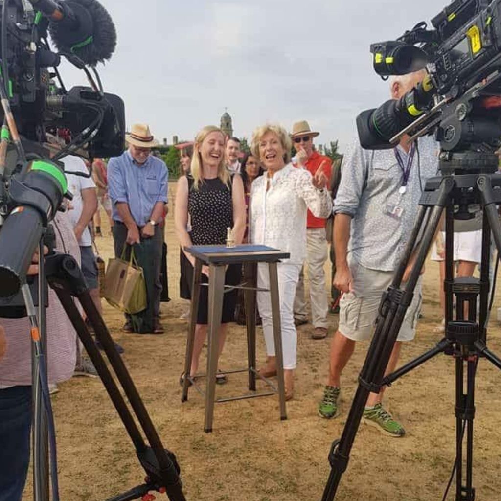 Victoria took a break from testing odour samples to join in the fun at the Antiques Roadshow