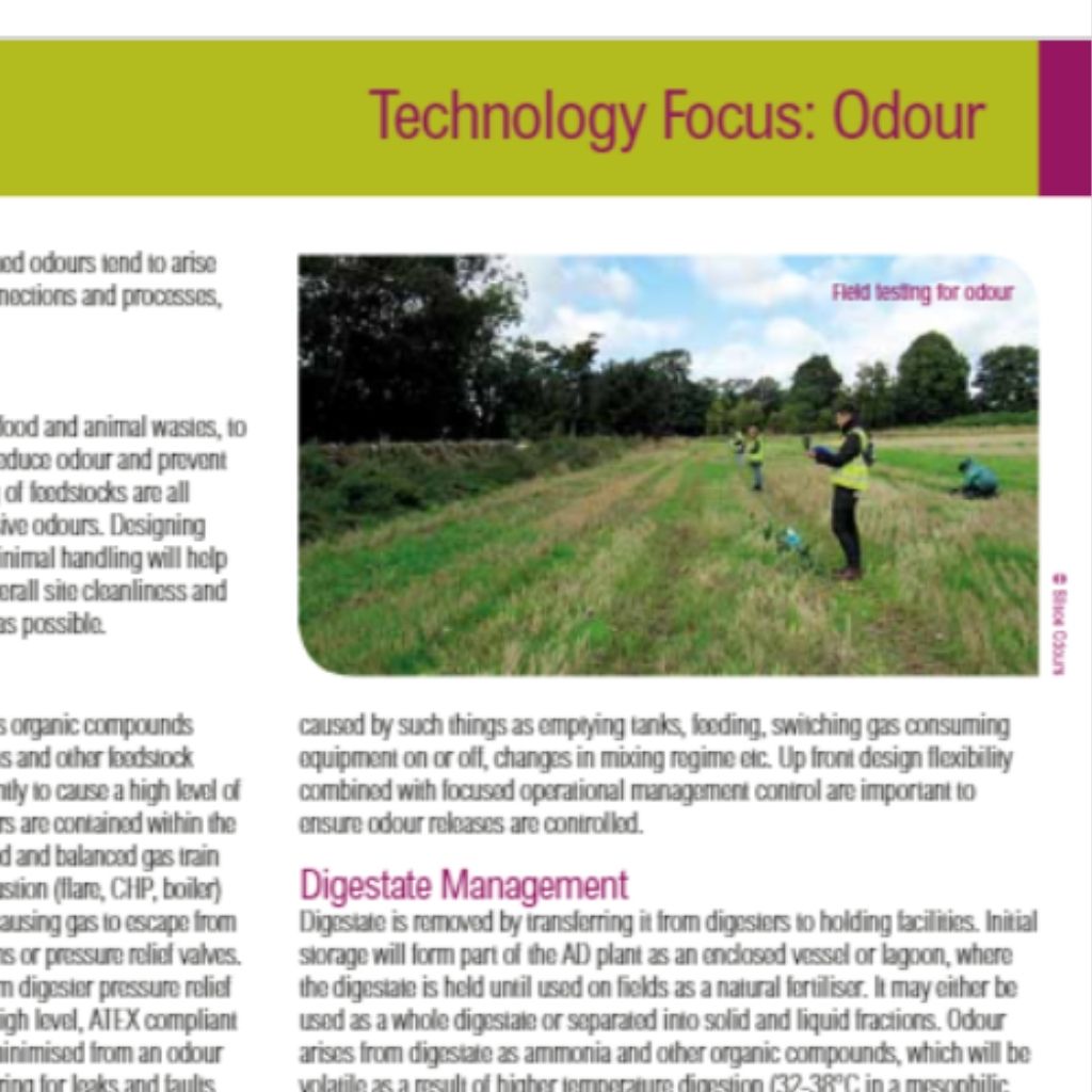 Robert Sneath helps highlight the importance of an odour management plan for AD, in the Spring 2019 issue of AD&Bioresources News.