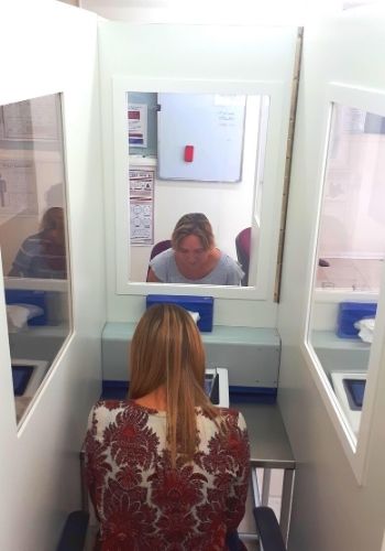 A 'pod' in the new look odour laboratory at Silsoe Odours