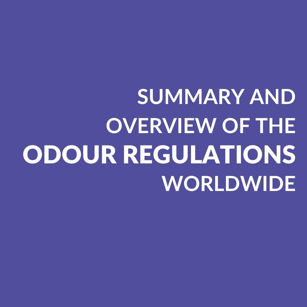 Summary and overview of the odour regulations worldwide