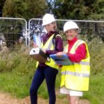 Sisse working alongside Sharon at a sniff survey for a planning application
