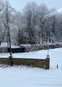 A wintry snow day at the Silsoe Odours laboratory