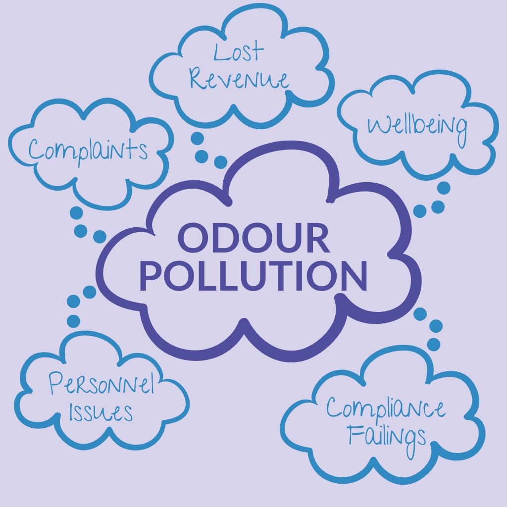 Odour pollution can affect people living and working near odour sources.