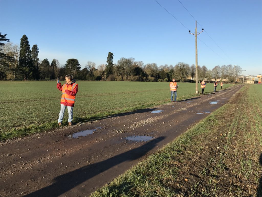 An Odour Panel conducting a Field Odour Impact Survey
